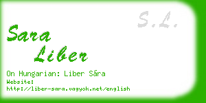 sara liber business card
