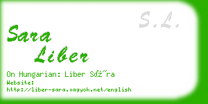 sara liber business card